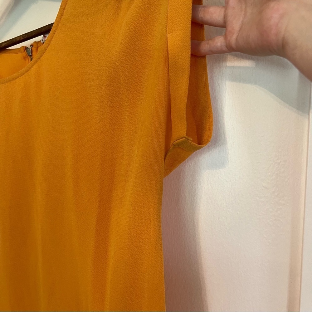 Pink Rose Women’s Medium Yellow Summer Blouse Tee - Picture 6 of 10